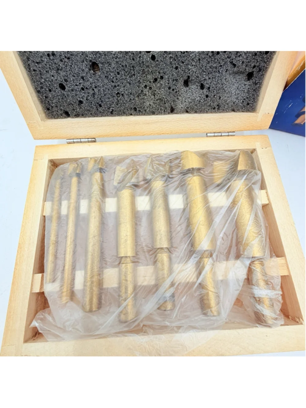Cummins 6763 7pc Titanium Forstner Bit Set Wood Case 1/4-1in